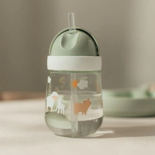 Borraccia con cannuccia 300 ml Little Farm