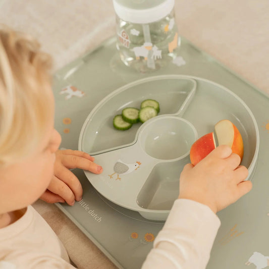 Piatto con divisori Little Farm