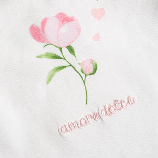 T-shirt con fiocchetti