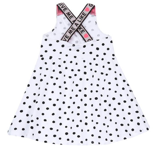 Abito a pois con spalline stampate Chicco