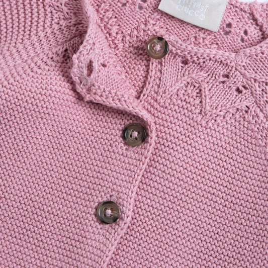 Cardigan con dettagli traforati