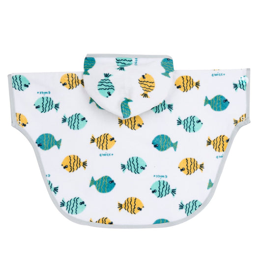 Poncho in spugna fantasia pesciolini