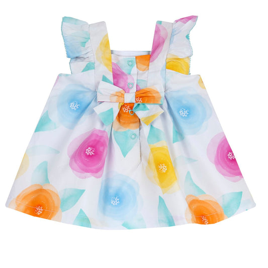 Abito di cotone con stampa fiori