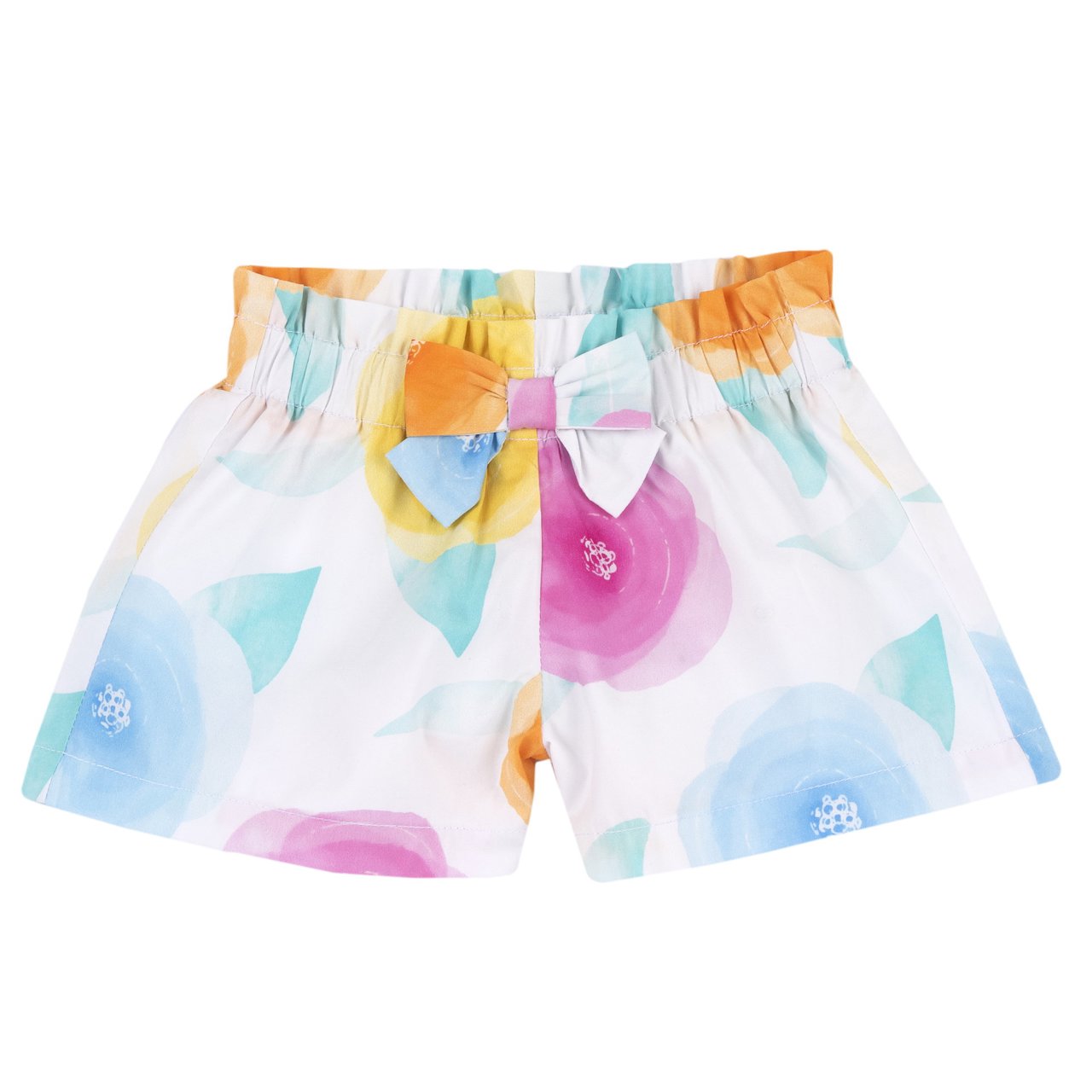 Pantaloncini di cotone a fiori