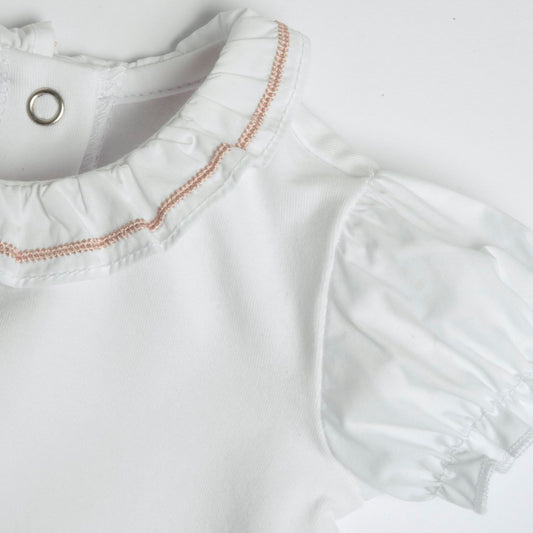Body con ricamo rosa