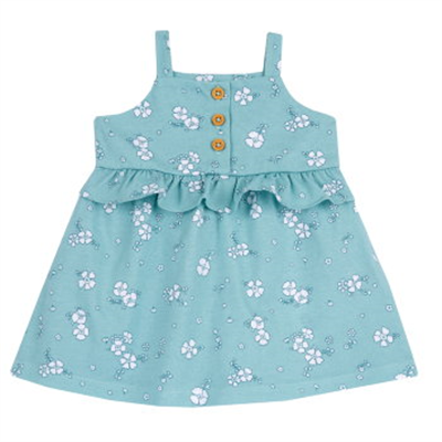 Abito a bretelle con stampa fiori
