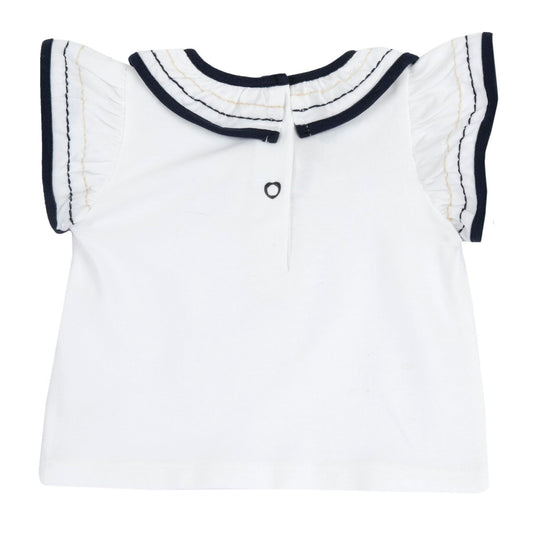 T-shirt con bordi a contrasto
