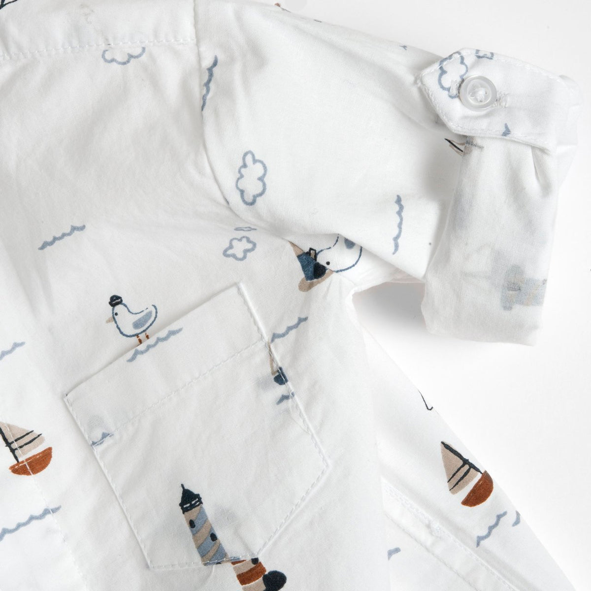 Camicia a fantasia marina