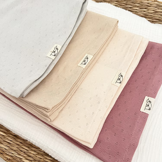 Copertina di cotone 70x100 Grigio perla