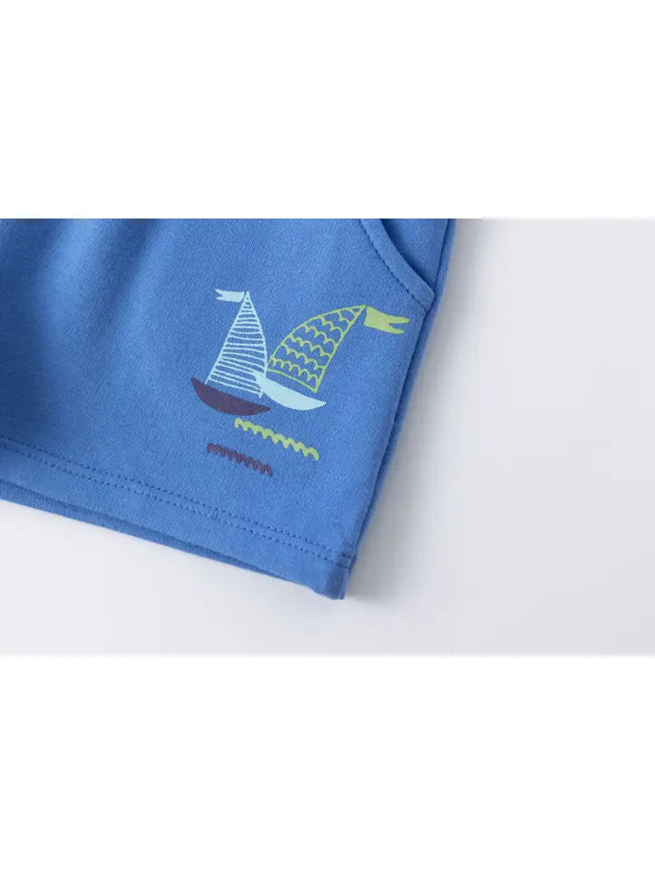 Completo t-shirt squalo e pantaloncini