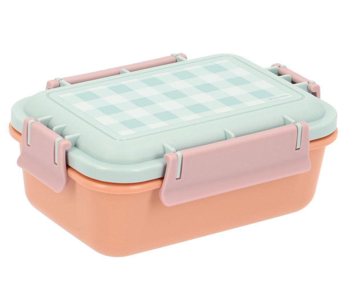Lunch box grande Apricot-Vichy Aqua