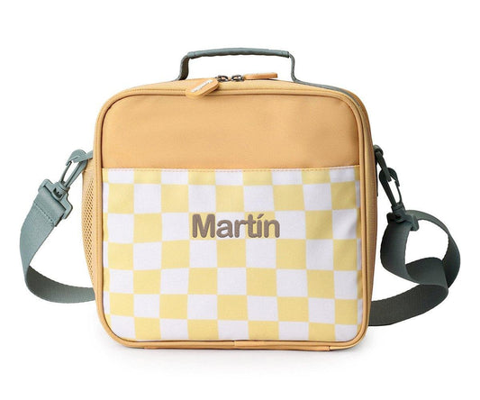 Borsa Termica Rigida Yellow Chess Personalizzabile