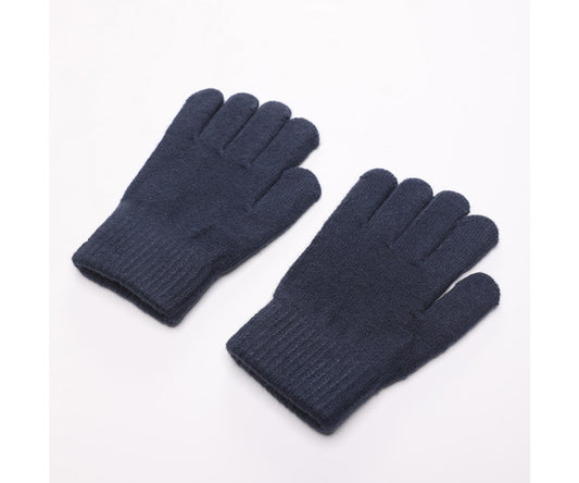 Winter Set Berretto, Guanti, Scaldacollo blu notte