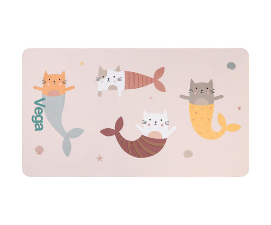 Telo Microfibra Mermaid Cats Personalizzabile