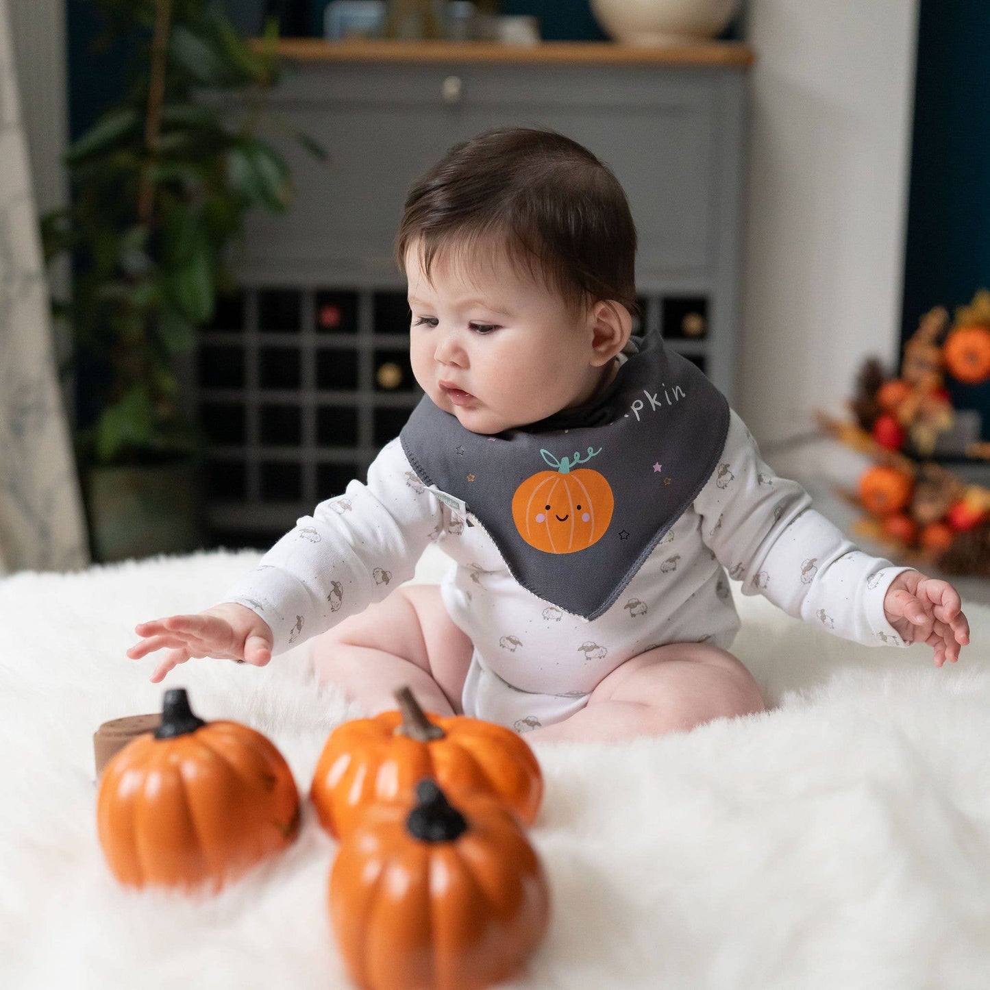 Bavaglino "My lil pumpkin" Halloween