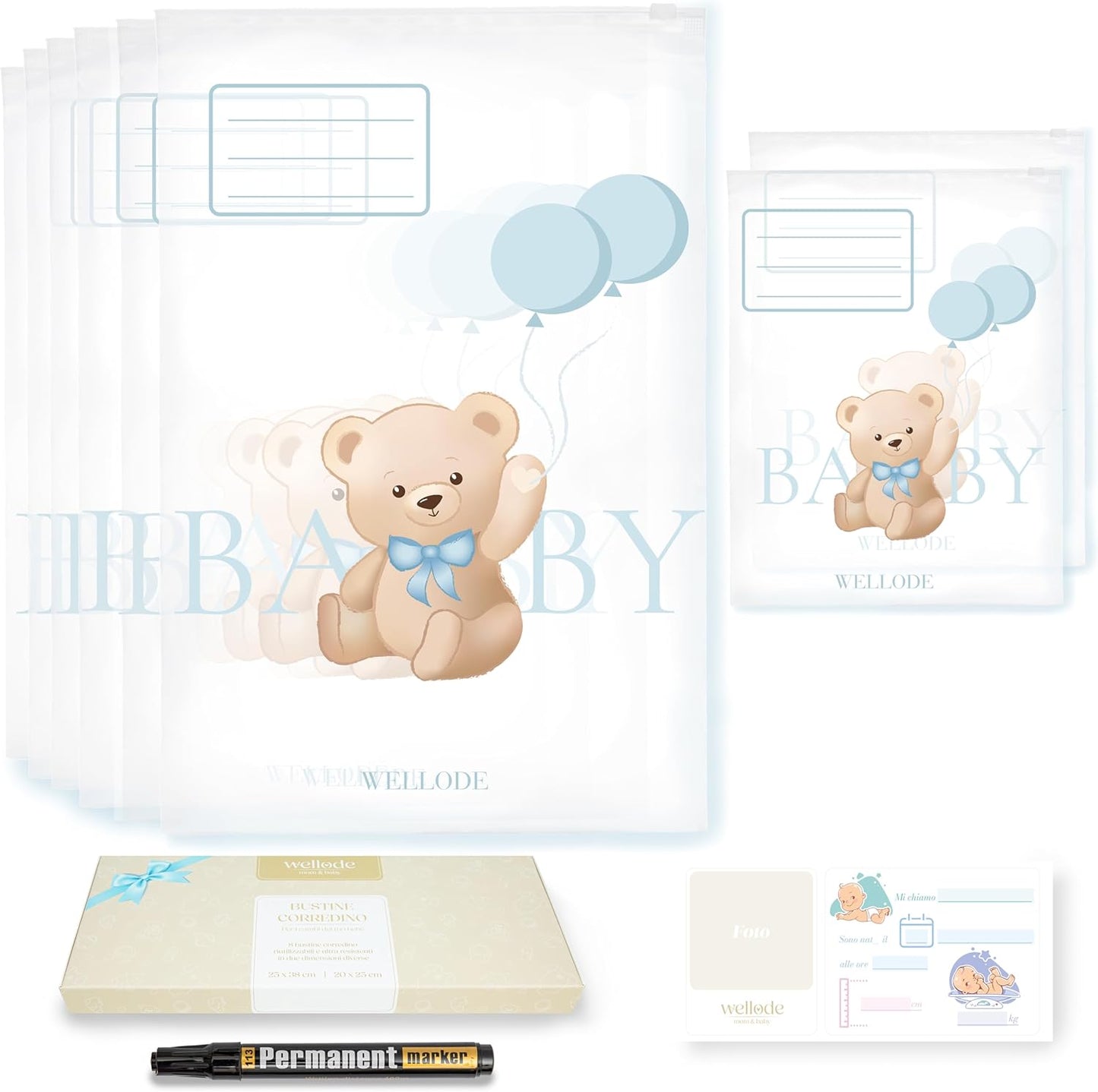 Bustine corredino nascita Teddy