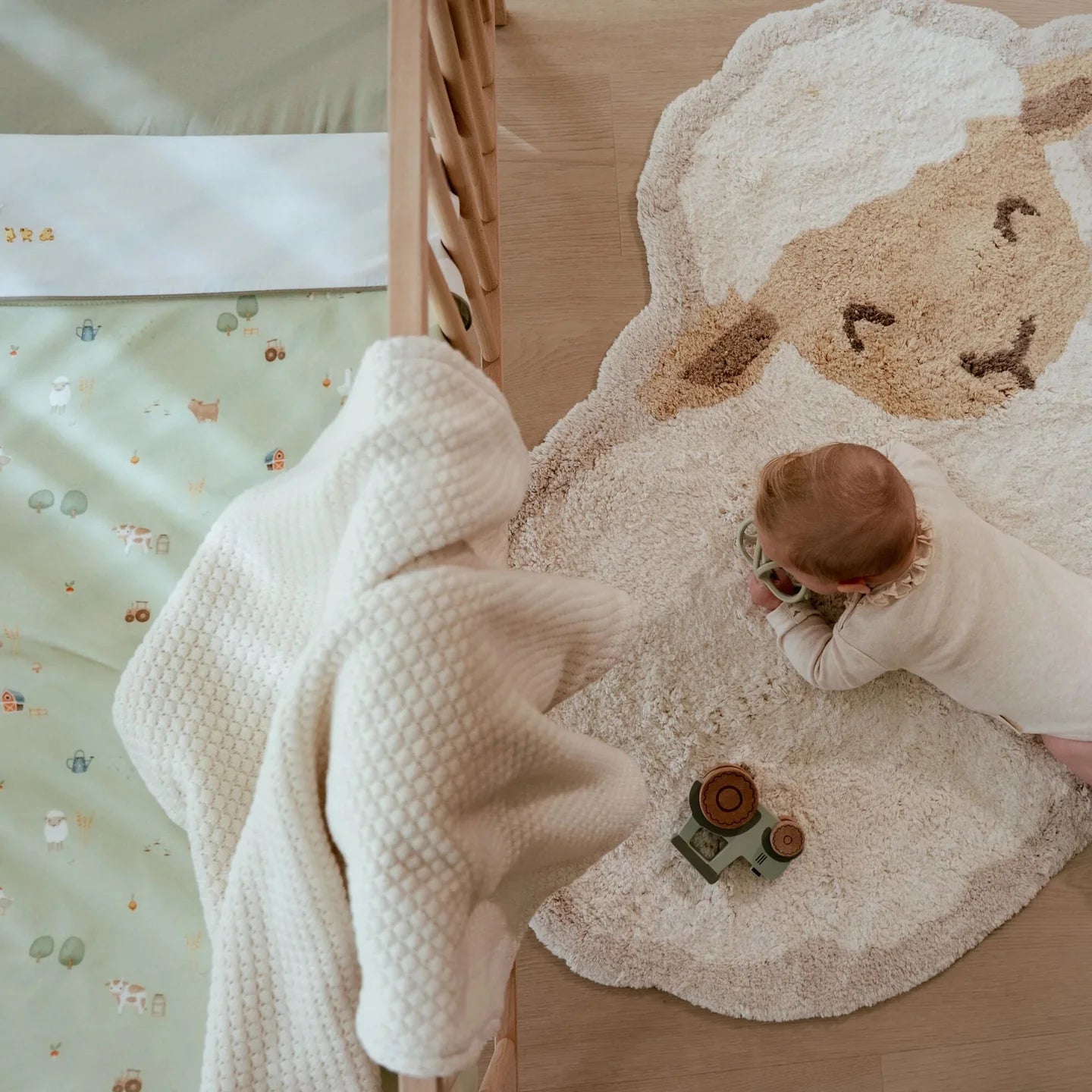 Coperta in maglia e teddy 70x100