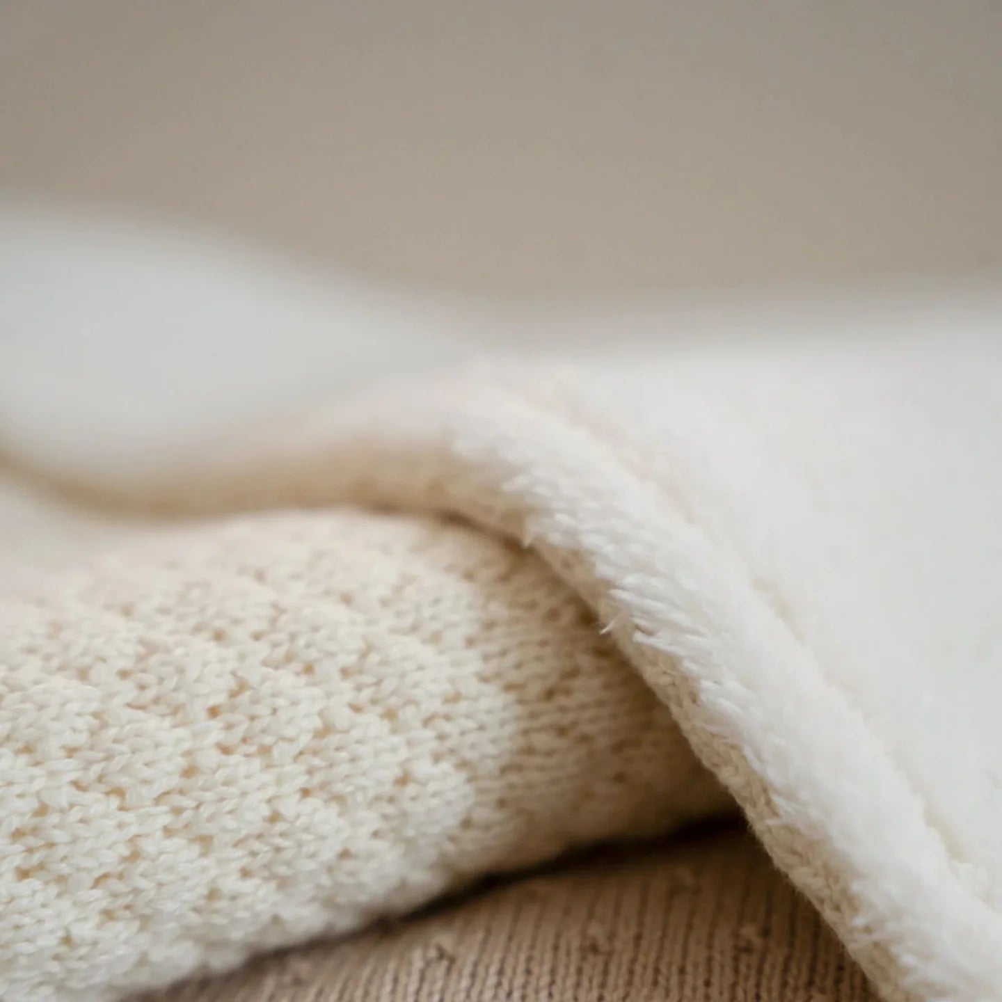 Coperta in maglia e teddy 70x100