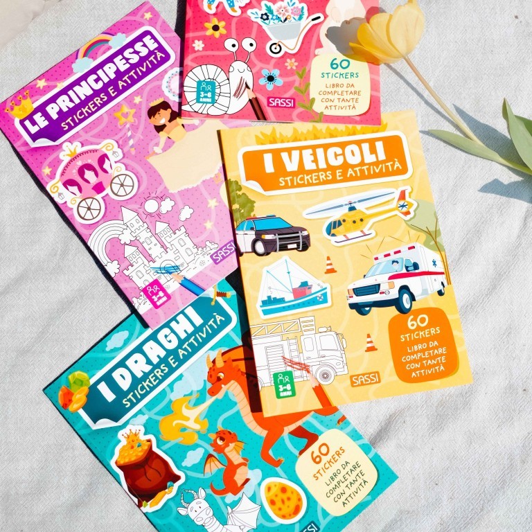 Stickers e attività. Veicoli
