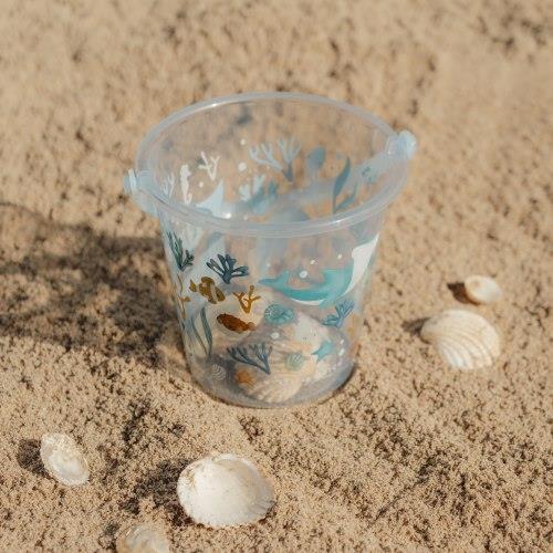 Secchiello trasparente 19 cm blu