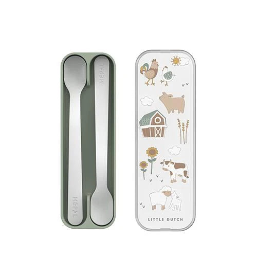 Set due cucchiai lunghi Little Farm