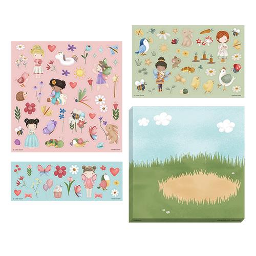 Set stickers 3 scenari Rosa & Friends