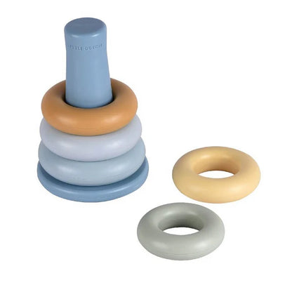 Anelli impilabili di plastica blu