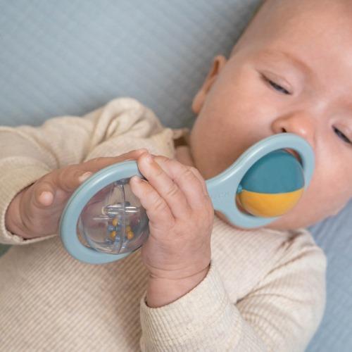 Sonaglio con palline azzurro
