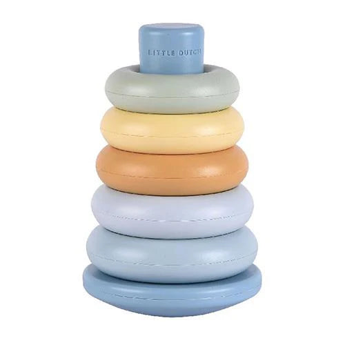 Anelli impilabili di plastica blu