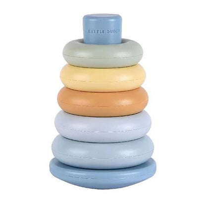Anelli impilabili di plastica blu