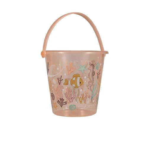 Secchiello trasparente 19 cm rosa