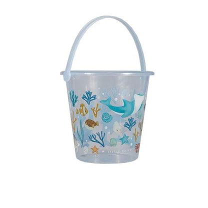 Secchiello trasparente 19 cm blu