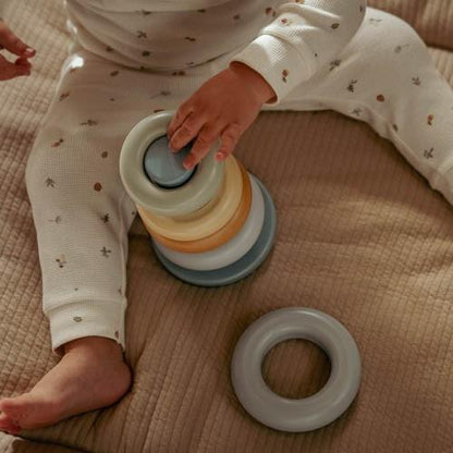 Anelli impilabili di plastica blu