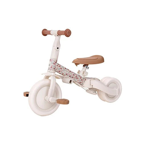 Triciclo 4 in 1 bianco a fiori