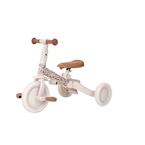 Triciclo 4 in 1 bianco a fiori
