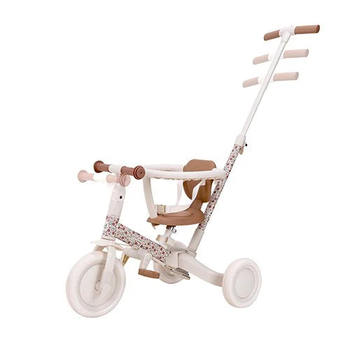 Triciclo 4 in 1 bianco a fiori