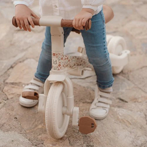 Triciclo 4 in 1 bianco a fiori