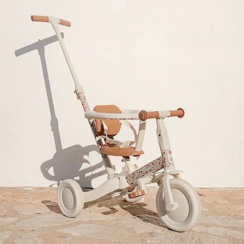 Triciclo 4 in 1 bianco a fiori