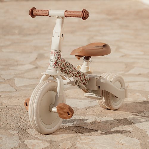 Triciclo 4 in 1 bianco a fiori