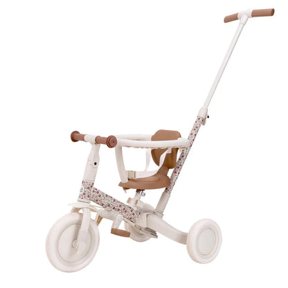 Triciclo 4 in 1 bianco a fiori