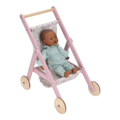 Passeggino per bambole in legno