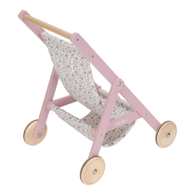 Passeggino per bambole in legno
