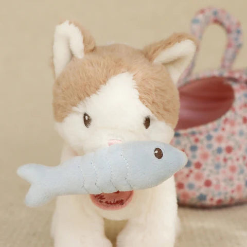 Peluche gatto Marley con trasportino