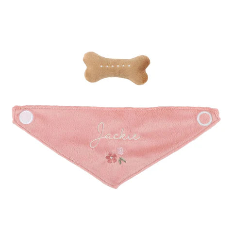 Peluche cane Jackie con trasportino