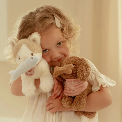 Peluche cane Jackie con trasportino