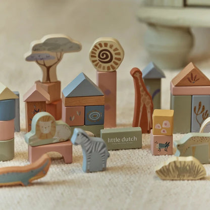 Cubetti da costruzioni in legno Forest Friends