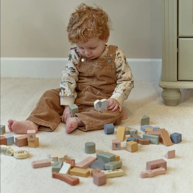 Cubetti da costruzioni in legno Forest Friends