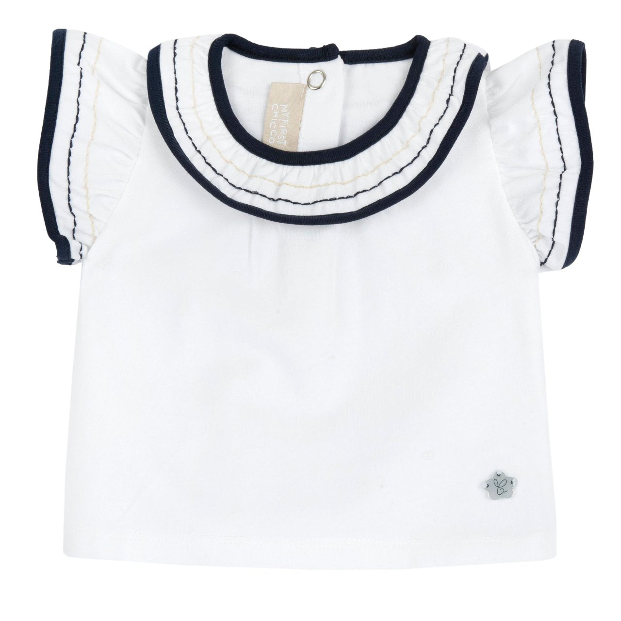 T-shirt con bordi a contrasto