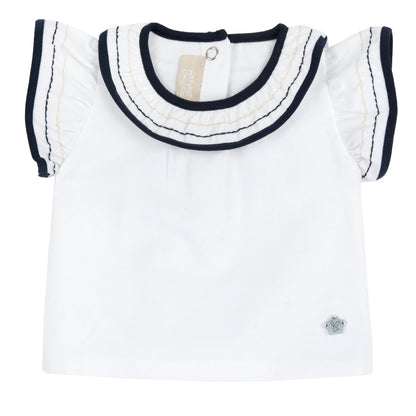 T-shirt con bordi a contrasto