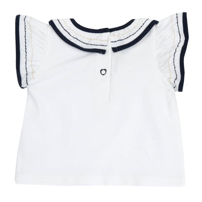 T-shirt con bordi a contrasto